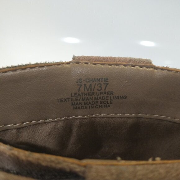 Jessica Simpson Chantie Booties Brown Leather Block Heel shoes Size 7M - Picture 11 of 14